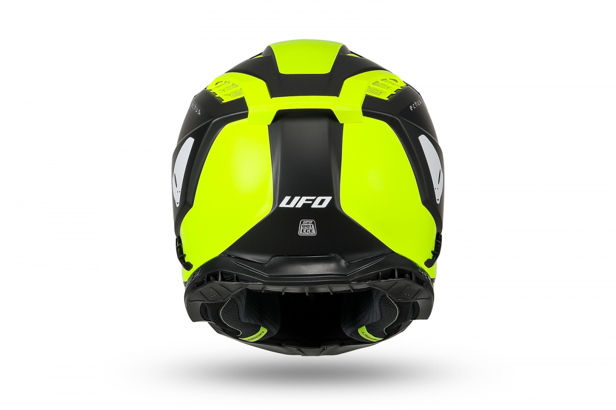 Casco motocross Echus giallo fluo e nero - Caschi - HE13100-DK - Ufo Plast