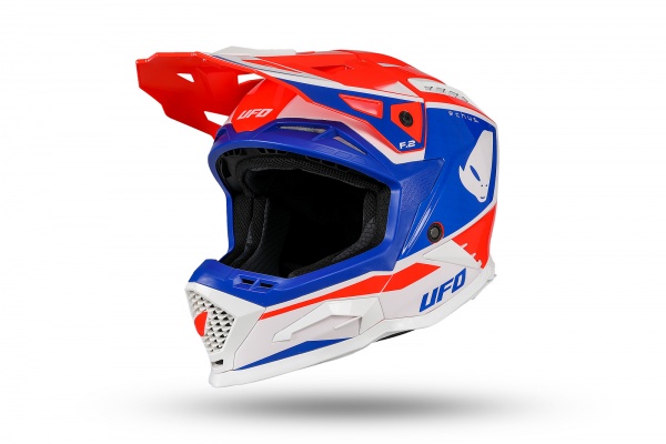 Casco motocross Echus rosso blu e bianco - Caschi - HE13100-BC - Ufo Plast