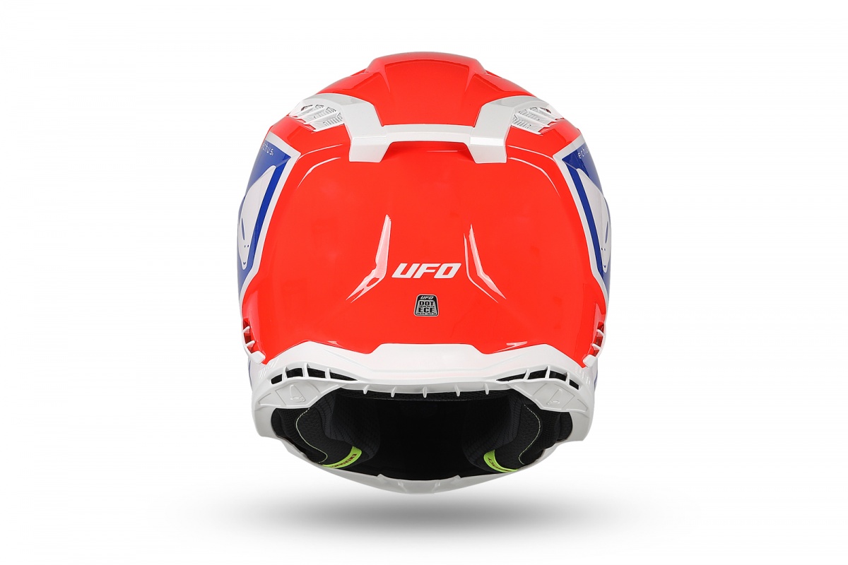 Casco motocross Echus rosso blu e bianco - Caschi - HE13100-BC - Ufo Plast