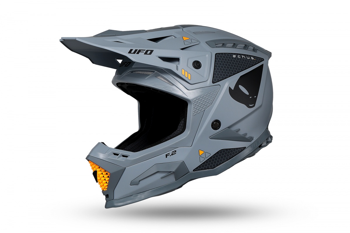 Casco motocross Echus grigio - Caschi - HE13100-EF - Ufo Plast