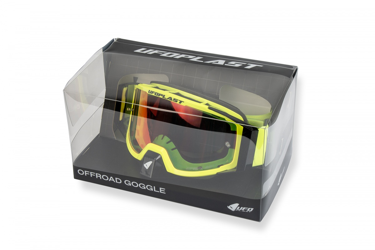 Occhiali motocross Wise Pro giallo fluo - Abbigliamento adulto - GO13002-DK - Ufo Plast