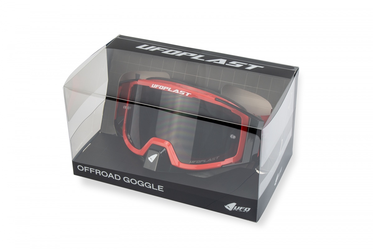 Occhiali motocross Wise Pro rosso - Abbigliamento adulto - GO13002-BW - Ufo Plast