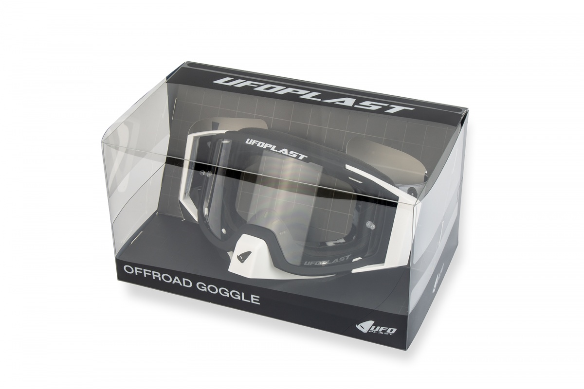Occhiali motocross Wise bianco - Abbigliamento adulto - GO13001-WK - Ufo Plast