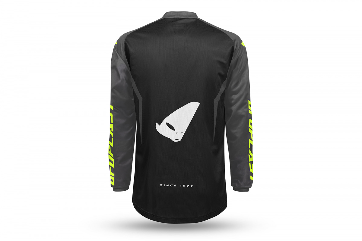 Motocross Bamberg Jersey black, grey and neon yellow - Jersey - JE13001-E - Ufo Plast